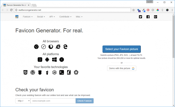 Generátor favicon